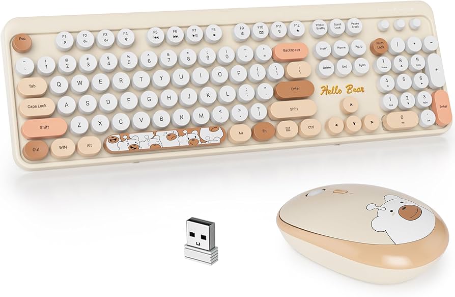 Wireless Creamy Keyboards: